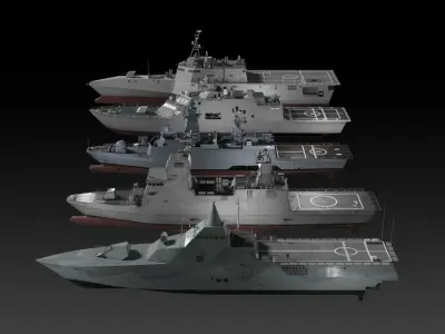 Modern corvette collection 3D Model Pack