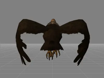 Vulture Bird Buzzard Animal Low-poly 3D model