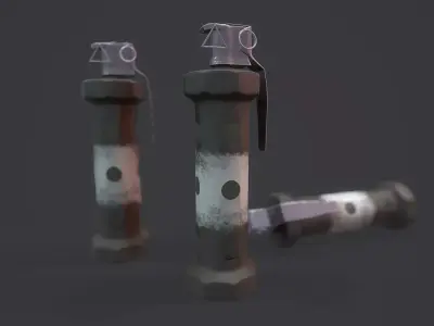 Flashbang Grenade - Models and Textures Low-poly Free low-poly 3D model
