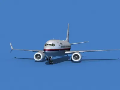 Boeing 737 MAX 7 Malaysia 3D model