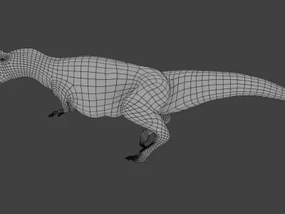 Allozaur Jurassic Dinosaur Low-poly 3D model