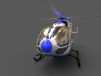 EC145 Helicopter Low-poly 3D model from CGTrader