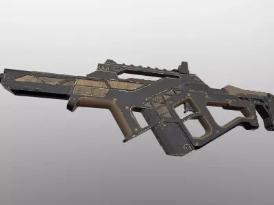 Plasma Gun Low-poly 3D model
