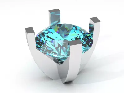 A package of solitaire ring heads engagement 4 prong printable 3D print model
