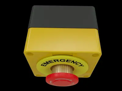 Emergency Stop Button 3D model