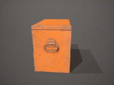 Orange Tool Chest Low-poly 3D model