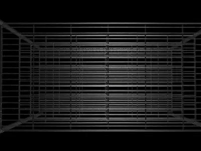 Commercial Wire Shelving Unit 3D model