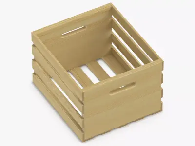 Wooden Crate 02 3D model purchase