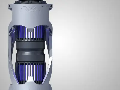 Grenade Quantum energy Low-poly 3D model