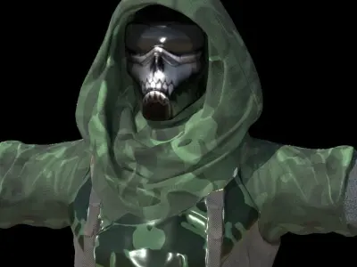 Soldier Low-poly 3D model