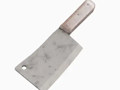 Meat Cleaver C 02 Low-poly 3D model