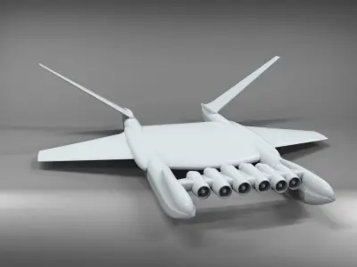 ekranoplan sea launch Free 3D model