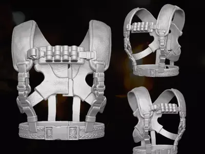Vigilante Harness V1 Kit 3D printable file for Action Figures  3D print model