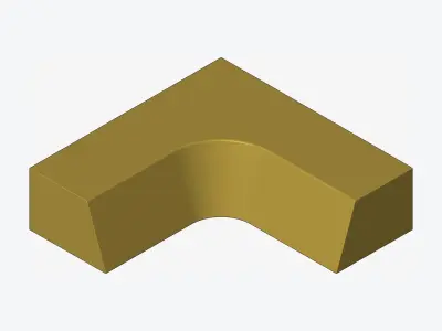 Furniture - Seating - Contemporary - Three - Corner - Backrest Low-poly 3D model