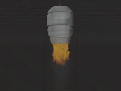 Simulated Sci Fi Thruster Engine Free low-poly 3D model