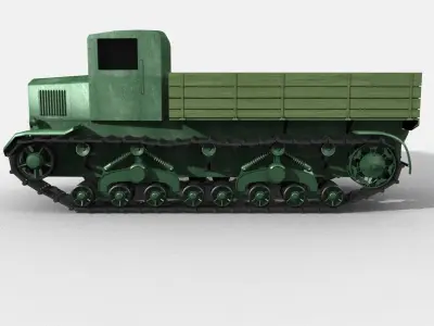 Voroshilovech russian tank - russian tank Low-poly 3D model
