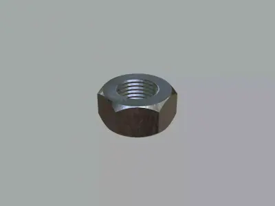 Collection of Steel Stained Hex Nuts PBR 4K Textures 3D Model Pack