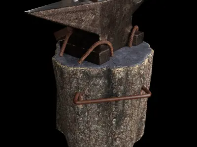 Anvil Asset Low-poly 3D model