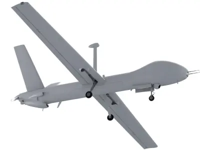 Elbit Hermes 900 UAV Israel military drone  3D model