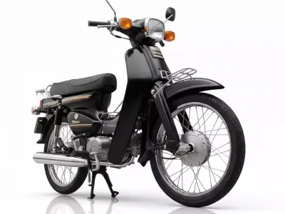 Vintage Honda Astrea Prima 100cc Classic Underbone Moped Low-poly 3D model