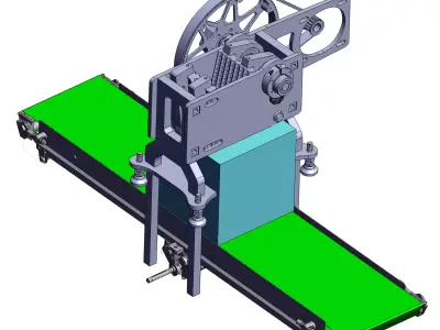 Automatic feeding and unloading crusher 3D model