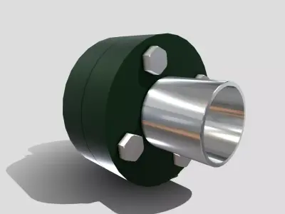Machine - Pipe Flange Low-poly 3D model
