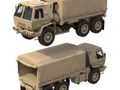 MTV M1083 Oshkosh  Low-poly 3D model