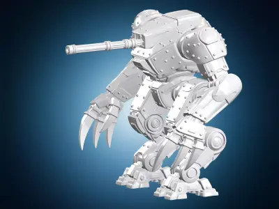 Dreadnought Mech Walker Figurine 3D Print Model 3D print model