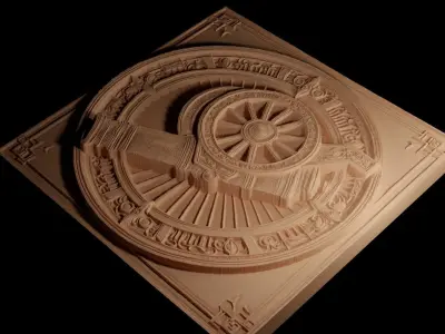 Cannon CNC 3d Print High Relief Sand Casting 3D print model
