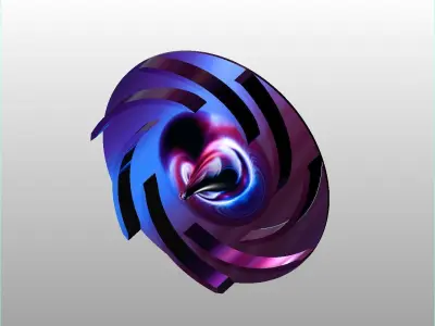 impeller circular clock Free 3D model