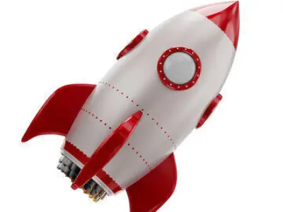 3d Rocket model Low-poly 3D model