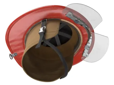  Cairns N5A Firefighting Leather Helmet Red 