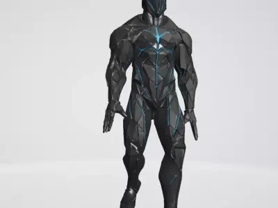 Free Cyberpunk Robo - Fully Rigged Free low-poly 3D model