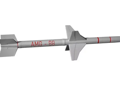 AGM-88 Missile PBR Ready Textures Low-poly 3D model