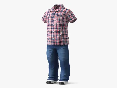  Plaid Casual Outfit for Dwarf Man 