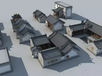 Chinese architecture 3D model