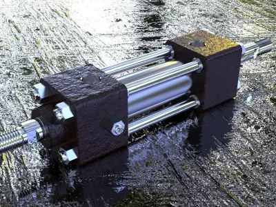 Double Cylinder Free 3D model