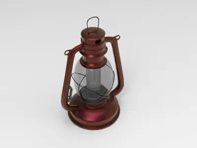 Old Lantern Low-poly 3D model