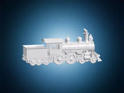 Steam Locomotive 3D Print Model 3D print model