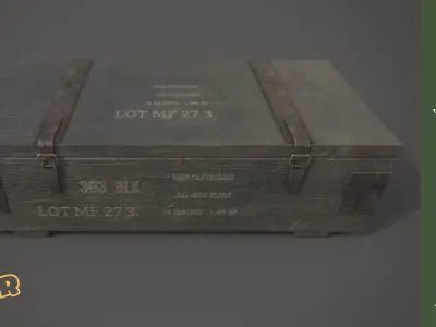Military War Box Model 3D Low-poly Low-poly 3D model