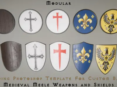 Modular Medieval Weapons Asset Pack 3D model