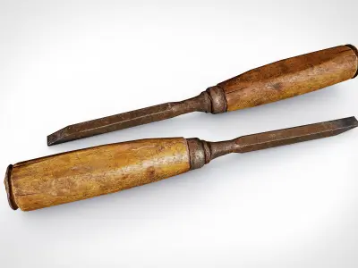Old Tools PBR Low-poly 3D model