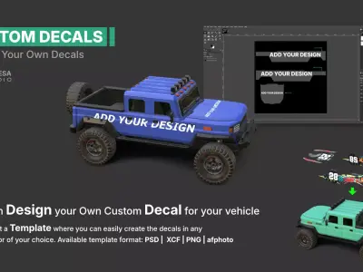 Off Road Crawler 4x4 Pickup Vehicle PBR 3D Game Ready Low-poly 3D model