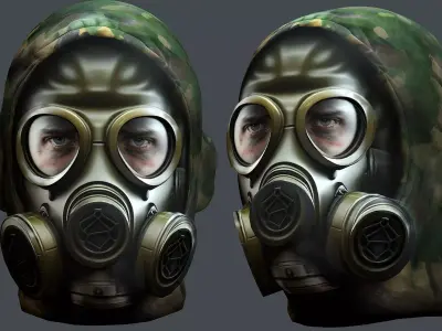 Helmet 3d model military combat Military Low-poly Low-poly 3D model 46