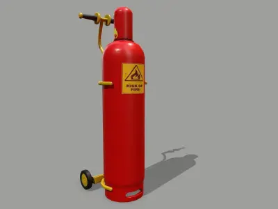 gas cylinder Low-poly 3D model