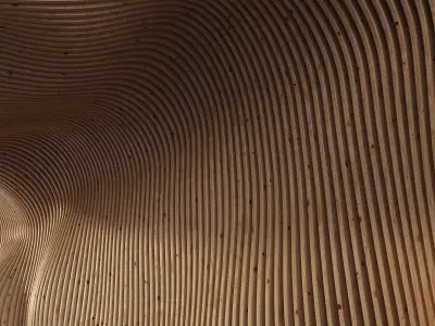 Parametric Big wall n1 part hall 3D model