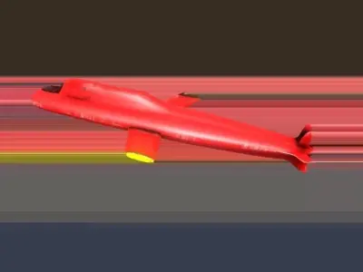 Submarine Low-poly 3D model