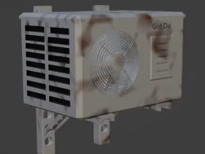 Air Conditioner Unit AC Low-poly Low-poly 3D model