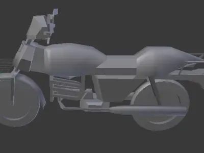 Bike Lowpoly motorcycle Low-poly 3D model