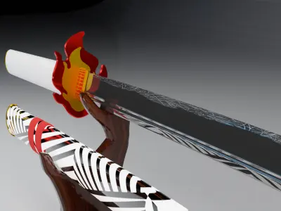 Katana 3D model 5
